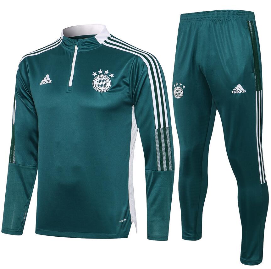 2021/22 Bayern Munich Green Training Kits Sweatshirt with Pants